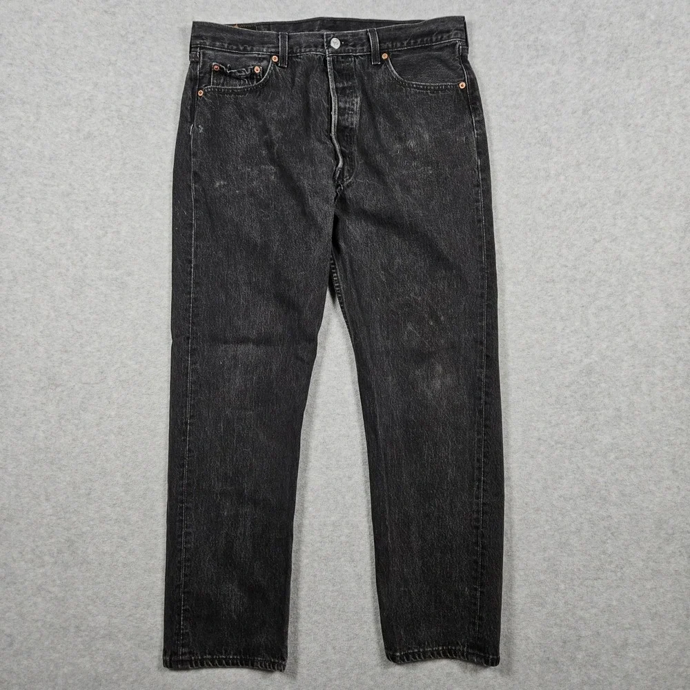 Vintage Levi's 501-0660 Men's 38x32 Black Denim Jeans USA Made 1996 (Fits 36x31)